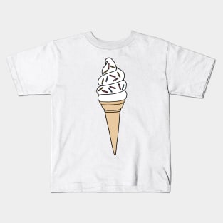 Soft Serve Ice Cream with Sprinkles Kids T-Shirt